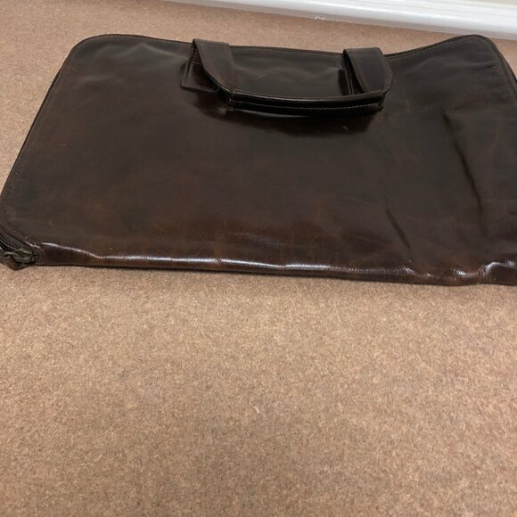 Moore & Giles Slim Portfolio Briefcase Brown Leather NEW with dust bag - Picture 4 of 12